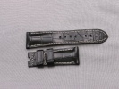 SÅLT - Panerai läderband, Krokodil, Svart, 26/22mm