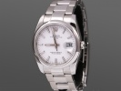 SÅLD - Rolex Oyster Perpetual Date, 34mm, vit index. Full set, nyservad