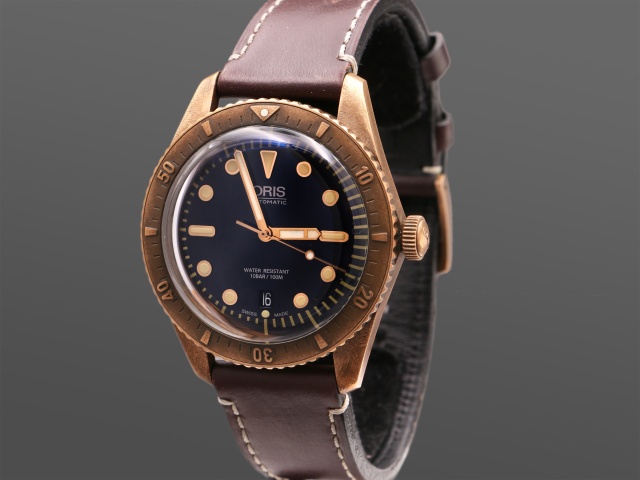 SÅLD - Oris Divers Carl Brashear Limited Edition Bronze 42mm, Full set 2016