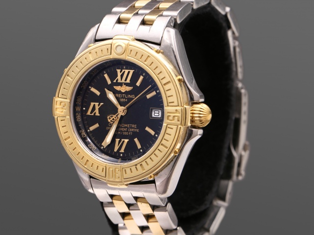 SÅLD - Breitling Lady Windrider Guld/Stål 31mm, Full Set SE 2005