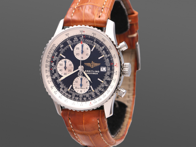 SÅLD - Breitling Old Navitimer 41mm, Full Set 1998, Nyservad