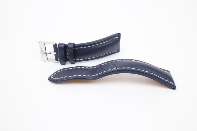 SÅLT - Breitling läderband, blått kalv, 24-20 mm