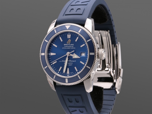 SÅLD - Breitling Superocean Heritage 42, Blå, Full Set, Nyservad