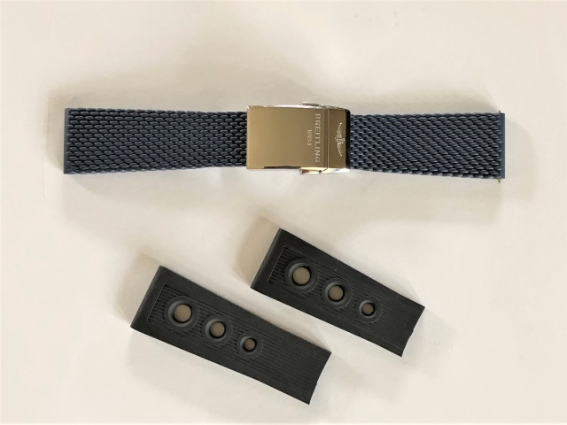 SÅLT - Breitling Viklås med gummiarmband Aero Classic 24/20 Blått
