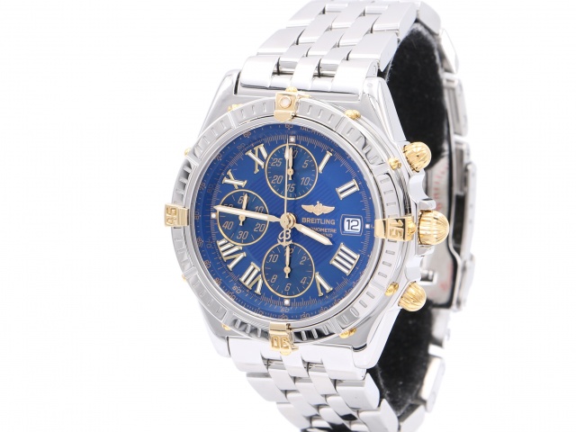 SÅLD - Breitling Crosswind Chrono Guld/Stål, Full set, Nyservad