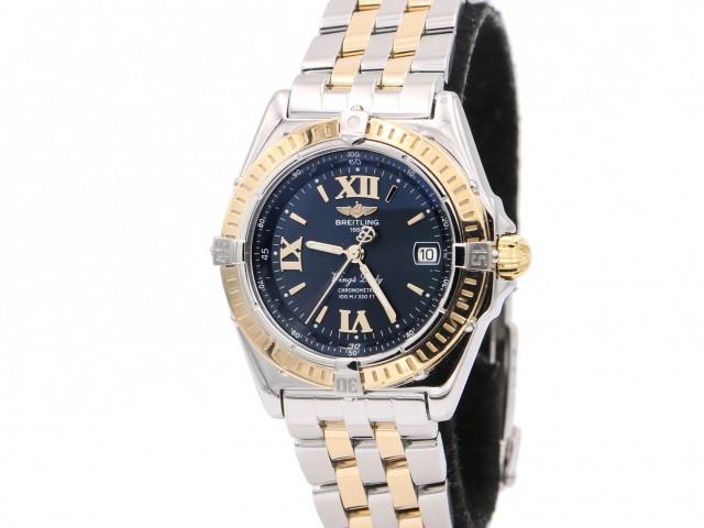 SÅLD - Breitling Wings Lady 31 mm Guld/Stål, Nyservad