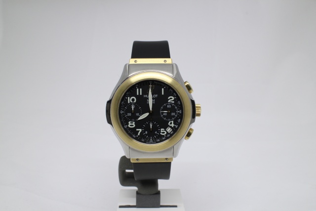 SÅLD - Hublot MDM Elegant Navy Chrono Guld/Stål