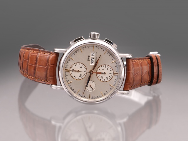SÅLD - IWC Portofino Chrono, Full set, Nyservad