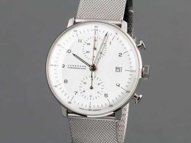 SÅLD - Junghans Max Bill Chronoscope - Mint, full set 2018