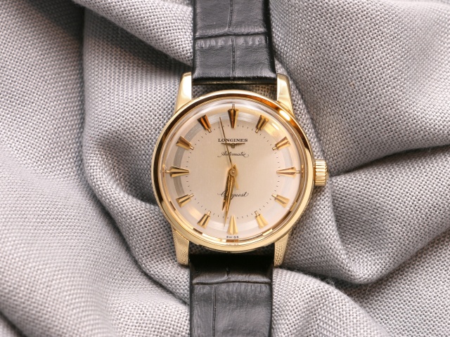 S LD Longines Conquest Automatic 18K Guld solid Nyservad