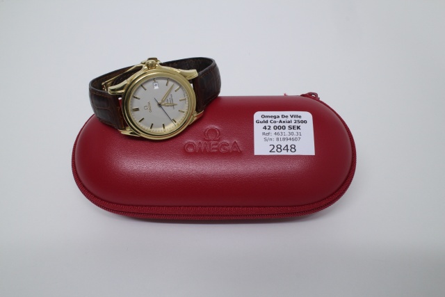 SÅLD - Omega De Ville Guld Co-Axial Chronometer Cal. 2500