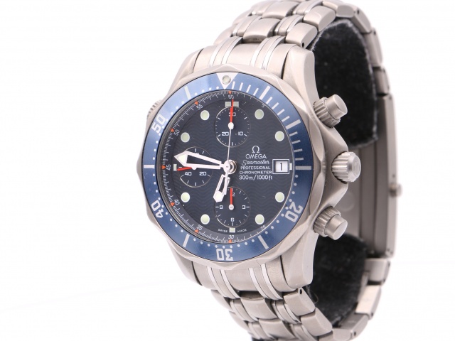 SÅLD - Omega Seamaster Diver 300M Chrono Titan, full set SE 2001