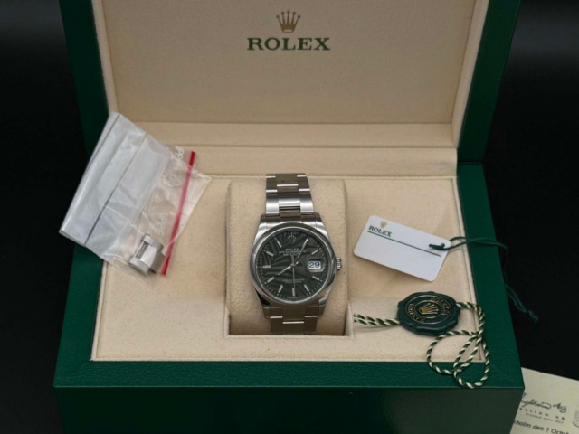 Rolex Datejust 36 Palm, Svensksåld 2021