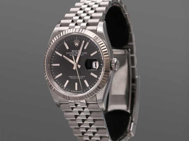 SÅLD - Rolex Datejust 36 Stål/Vitguld, Jubilee - Nyservad, Full set SE 2019