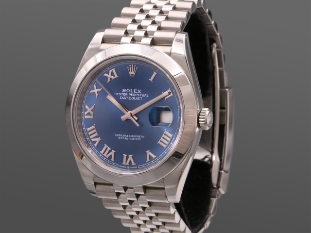 SÅLD - Rolex Datejust 41mm Stål, Blå, Jubilee. Full set 2020