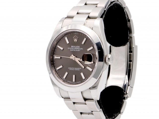 SÅLD - Rolex Datejust II Stål 41mm Dark Rhodium, 2018 Full set