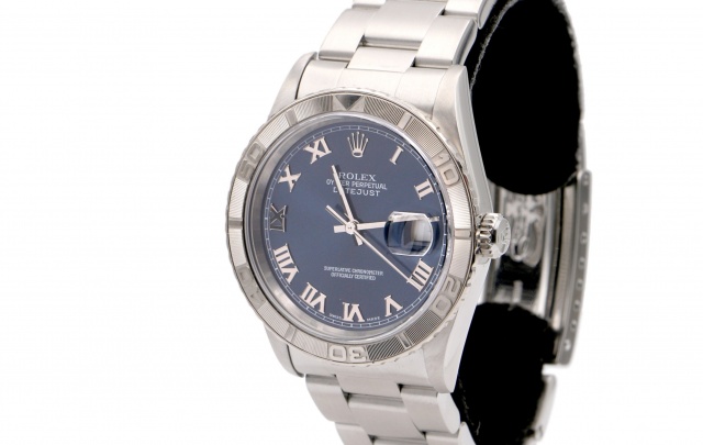 SÅLD - Rolex Datejust Turn-o-Graph Stål/vitguld 16264, Nyservad av Rolex