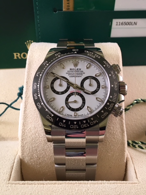 SÅLD - Rolex Daytona 116500LN, vit - Full set 2018-12