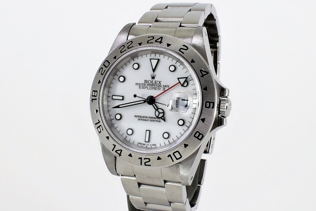 SÅLD - Rolex Explorer II Vit tavla 16570, Nyservad (AD)