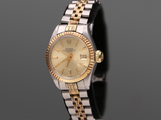 SÅLD - Rolex Lady Datejust Guld/Stål, Full set 1974
