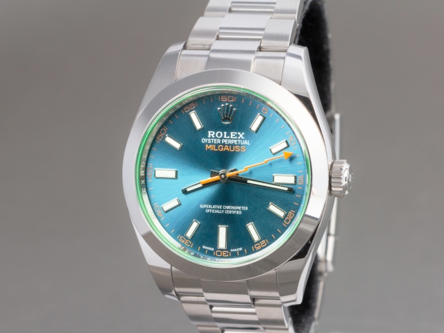 SÅLD - Rolex Milgauss Z-blue 116400GV - Mint, Full set 2018