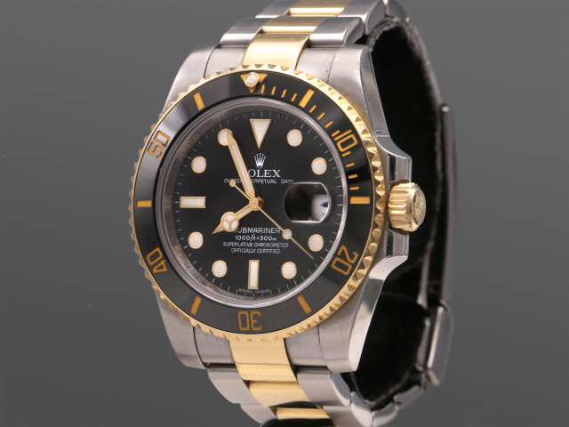 SÅLD - Rolex Submariner Date 116613LN Guld/Stål, Full set SE 2009