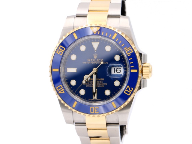 SÅLD - Rolex Submariner Guld/Stål Blå 116613LB, 2019 Svensksåld