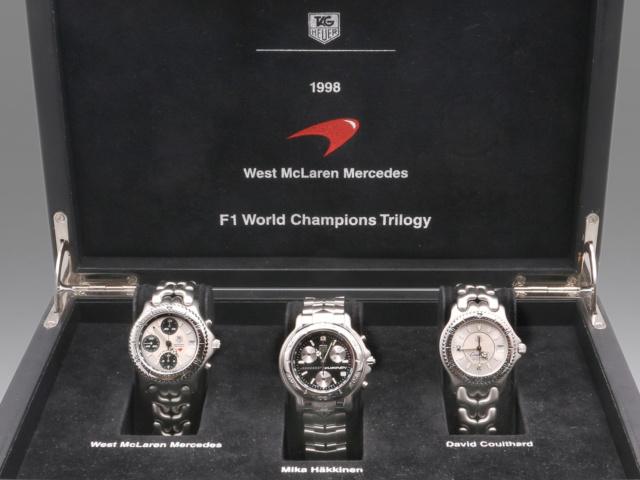 SÅLD - TAG Heuer F1 Word Champion Trilogy, Mint condition, Full set