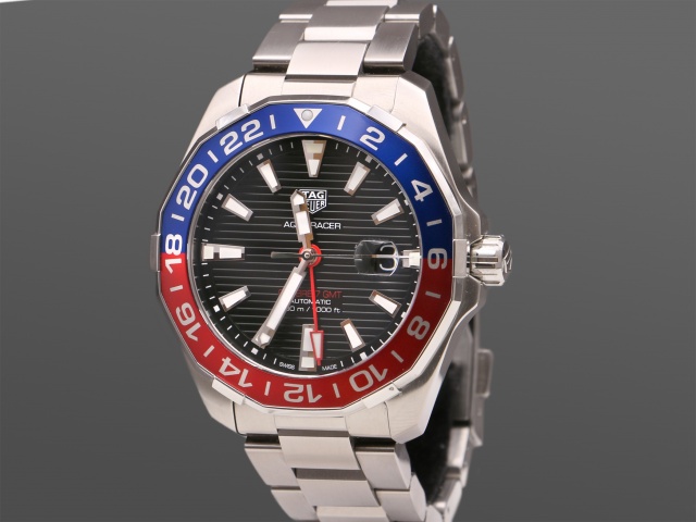 SÅLD - TAG Heuer Aquaracer 300M 43mm Calibre 7 GMT Pepsi, Svensksåld 2021