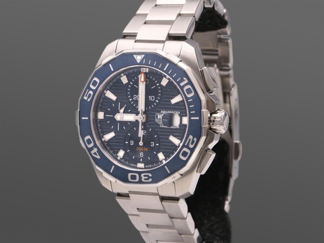 SÅLD - TAG Heuer Aquaracer 300M Calibre 16 Chrono, Nyservad, Full set -18 SE