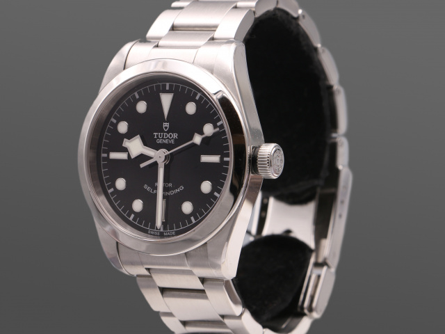 SÅLD - Tudor Black Bay 36 Svart, Stållänk, Full set 2016